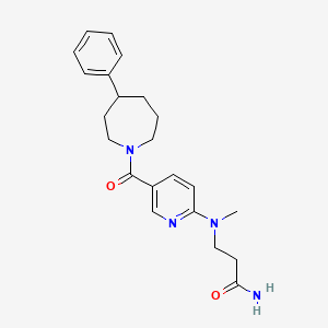molecular formula C22H28N4O2 B5299433 N~3~-methyl-N~3~-{5-[(4-phenylazepan-1-yl)carbonyl]pyridin-2-yl}-beta-alaninamide 
