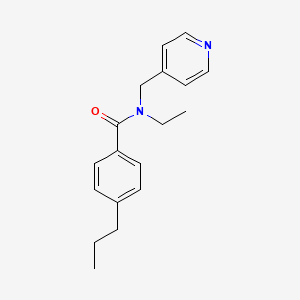 molecular formula C18H22N2O B5299494 N-ethyl-4-propyl-N-(pyridin-4-ylmethyl)benzamide 