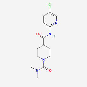 molecular formula C14H19ClN4O2 B5299515 N~4~-(5-chloropyridin-2-yl)-N~1~,N~1~-dimethylpiperidine-1,4-dicarboxamide 