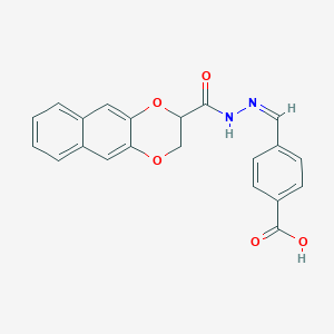molecular formula C21H16N2O5 B5299529 4-[(Z)-(2,3-dihydrobenzo[g][1,4]benzodioxine-3-carbonylhydrazinylidene)methyl]benzoic acid 