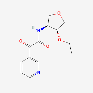 molecular formula C13H16N2O4 B5299782 N-[(3S,4R)-4-ethoxyoxolan-3-yl]-2-oxo-2-pyridin-3-ylacetamide 
