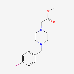 molecular formula C14H19FN2O2 B5299845 METHYL 2-[4-(4-FLUOROBENZYL)PIPERAZINO]ACETATE 