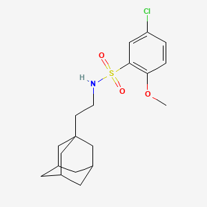 molecular formula C19H26ClNO3S B5300007 N-[2-(adamantan-1-yl)ethyl]-5-chloro-2-methoxybenzene-1-sulfonamide 