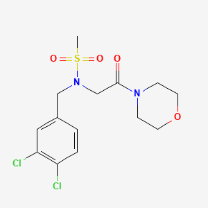 molecular formula C14H18Cl2N2O4S B5300267 N-[(3,4-DICHLOROPHENYL)METHYL]-N-[2-(MORPHOLIN-4-YL)-2-OXOETHYL]METHANESULFONAMIDE 