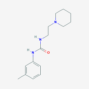molecular formula C15H23N3O B5300319 N-(3-METHYLPHENYL)-N'-(2-PIPERIDINOETHYL)UREA 