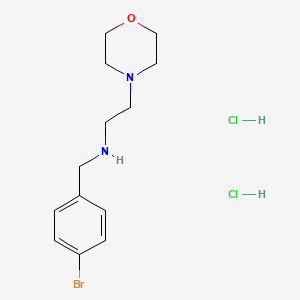 molecular formula C13H21BrCl2N2O B5300465 N-[(4-bromophenyl)methyl]-2-morpholin-4-ylethanamine;dihydrochloride 
