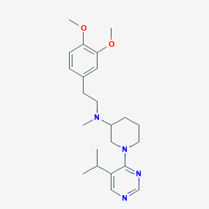 molecular formula C23H34N4O2 B5300567 N-[2-(3,4-dimethoxyphenyl)ethyl]-1-(5-isopropyl-4-pyrimidinyl)-N-methyl-3-piperidinamine 