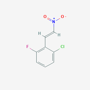 molecular formula C8H5ClFNO2 B053006 (E)-1-Chloro-3-fluoro-2-(2-nitrovinyl)benzene CAS No. 116272-78-7