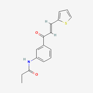 molecular formula C16H15NO2S B5300602 N-{3-[3-(2-thienyl)acryloyl]phenyl}propanamide 