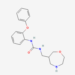 molecular formula C19H23N3O3 B5300609 N-(1,4-oxazepan-6-ylmethyl)-N'-(2-phenoxyphenyl)urea hydrochloride 