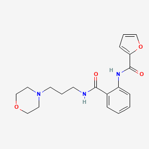 molecular formula C19H23N3O4 B5300645 N-[2-(3-morpholin-4-ylpropylcarbamoyl)phenyl]furan-2-carboxamide 