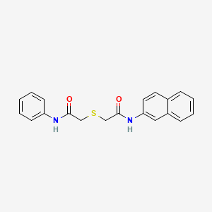 molecular formula C20H18N2O2S B5301202 N-(NAPHTHALEN-2-YL)-2-{[(PHENYLCARBAMOYL)METHYL]SULFANYL}ACETAMIDE CAS No. 5926-58-9