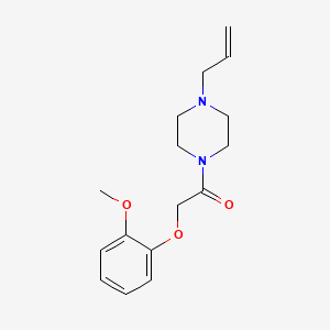 molecular formula C16H22N2O3 B5301244 1-(4-ALLYLPIPERAZINO)-2-(2-METHOXYPHENOXY)-1-ETHANONE 