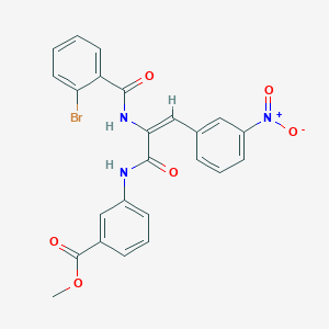 molecular formula C24H18BrN3O6 B5301625 methyl 3-[[(E)-2-[(2-bromobenzoyl)amino]-3-(3-nitrophenyl)prop-2-enoyl]amino]benzoate 
