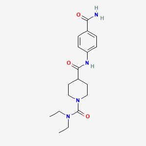 molecular formula C18H26N4O3 B5301637 N4-(4-CARBAMOYLPHENYL)-N1,N1-DIETHYLPIPERIDINE-1,4-DICARBOXAMIDE 