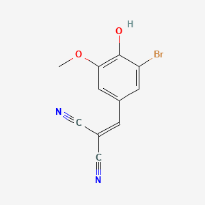 molecular formula C11H7BrN2O2 B5301646 Malononitrile, 5-bromovanillylidene- CAS No. 99972-15-3