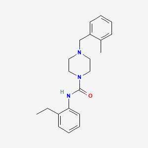 molecular formula C21H27N3O B5301743 N-(2-ethylphenyl)-4-[(2-methylphenyl)methyl]piperazine-1-carboxamide 