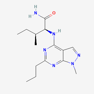 molecular formula C15H24N6O B5302306 N~2~-(1-methyl-6-propyl-1H-pyrazolo[3,4-d]pyrimidin-4-yl)-L-isoleucinamide 