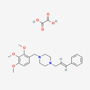molecular formula C25H32N2O7 B5302314 oxalic acid;1-[(E)-3-phenylprop-2-enyl]-4-[(2,3,4-trimethoxyphenyl)methyl]piperazine 