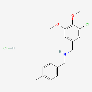 molecular formula C17H21Cl2NO2 B5302709 N-[(3-chloro-4,5-dimethoxyphenyl)methyl]-1-(4-methylphenyl)methanamine;hydrochloride 