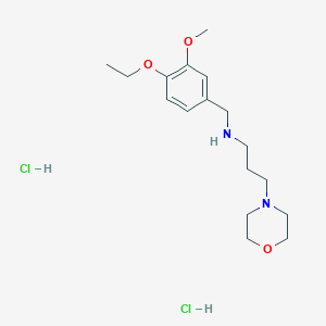 molecular formula C17H30Cl2N2O3 B5302834 N-[(4-ethoxy-3-methoxyphenyl)methyl]-3-morpholin-4-ylpropan-1-amine;dihydrochloride 