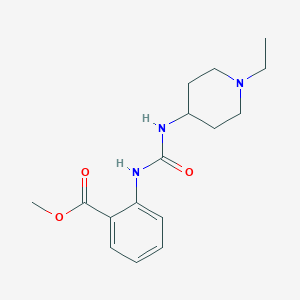 molecular formula C16H23N3O3 B5303134 METHYL 2-({[(1-ETHYL-4-PIPERIDYL)AMINO]CARBONYL}AMINO)BENZOATE 