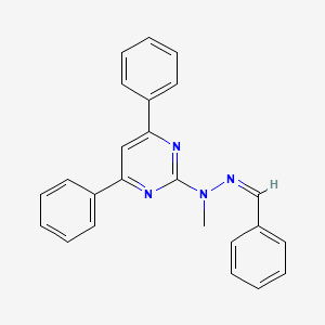 molecular formula C24H20N4 B5303165 N-[(Z)-benzylideneamino]-N-methyl-4,6-diphenylpyrimidin-2-amine 