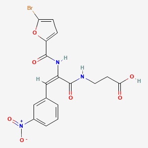 molecular formula C17H14BrN3O7 B5303180 N-[2-[(5-bromo-2-furoyl)amino]-3-(3-nitrophenyl)acryloyl]-beta-alanine 