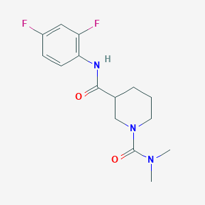 molecular formula C15H19F2N3O2 B5303480 N~3~-(2,4-difluorophenyl)-N~1~,N~1~-dimethylpiperidine-1,3-dicarboxamide 