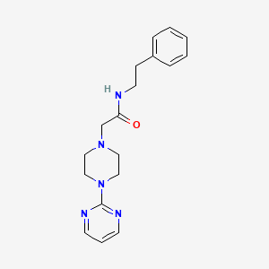 molecular formula C18H23N5O B5303578 N-(2-phenylethyl)-2-[4-(pyrimidin-2-yl)piperazin-1-yl]acetamide 
