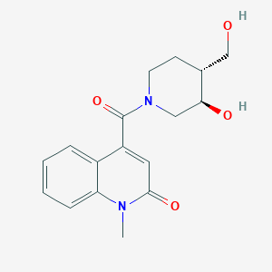 molecular formula C17H20N2O4 B5303752 4-[(3R,4R)-3-hydroxy-4-(hydroxymethyl)piperidine-1-carbonyl]-1-methylquinolin-2-one 