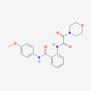 molecular formula C20H21N3O5 B5303756 N-(4-methoxyphenyl)-2-{[morpholin-4-yl(oxo)acetyl]amino}benzamide 