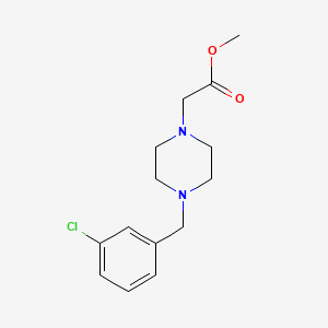 molecular formula C14H19ClN2O2 B5304003 METHYL 2-[4-(3-CHLOROBENZYL)PIPERAZINO]ACETATE 