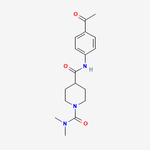 molecular formula C17H23N3O3 B5304012 N~4~-(4-acetylphenyl)-N~1~,N~1~-dimethylpiperidine-1,4-dicarboxamide 
