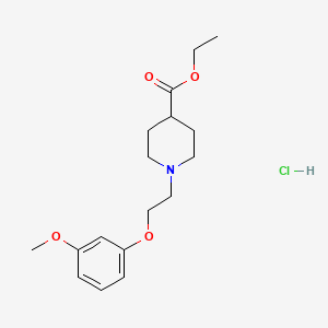 molecular formula C17H26ClNO4 B5304016 Ethyl 1-[2-(3-methoxyphenoxy)ethyl]piperidine-4-carboxylate;hydrochloride 