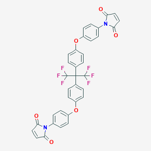 molecular formula C35H20F6N2O6 B053041 1-[4-[4-[2-[4-[4-(2,5-Dioxopyrrol-1-yl)phenoxy]phenyl]-1,1,1,3,3,3-hexafluoropropan-2-yl]phenoxy]phenyl]pyrrole-2,5-dione CAS No. 118569-70-3