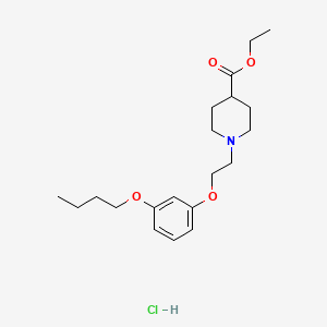 molecular formula C20H32ClNO4 B5304169 Ethyl 1-[2-(3-butoxyphenoxy)ethyl]piperidine-4-carboxylate;hydrochloride 