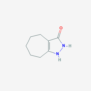 molecular formula C8H12N2O B053042 2,4,5,6,7,8-Hexahydrocyclohepta[c]pyrazol-3-ol CAS No. 117891-68-6