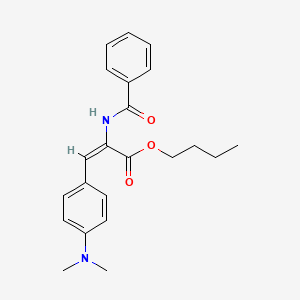 molecular formula C22H26N2O3 B5304237 butyl (E)-2-benzamido-3-[4-(dimethylamino)phenyl]prop-2-enoate 