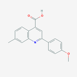 molecular formula C18H15NO3 B053045 2-(4-Methoxyphenyl)-7-methylquinoline-4-carboxylic acid CAS No. 116734-21-5