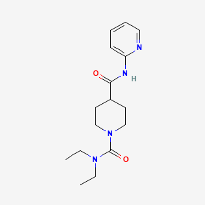 molecular formula C16H24N4O2 B5304575 N1,N1-DIETHYL-N4-(PYRIDIN-2-YL)PIPERIDINE-1,4-DICARBOXAMIDE 