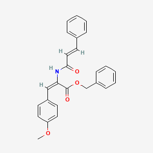 molecular formula C26H23NO4 B5304591 benzyl (E)-3-(4-methoxyphenyl)-2-[[(E)-3-phenylprop-2-enoyl]amino]prop-2-enoate 