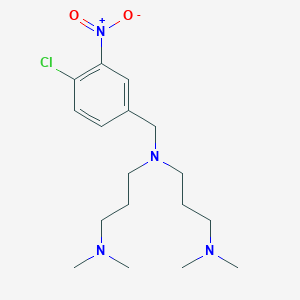 molecular formula C17H29ClN4O2 B5304598 N'-[(4-chloro-3-nitrophenyl)methyl]-N'-[3-(dimethylamino)propyl]-N,N-dimethylpropane-1,3-diamine 