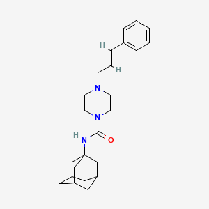 molecular formula C24H33N3O B5304663 N-(ADAMANTAN-1-YL)-4-[(2E)-3-PHENYLPROP-2-EN-1-YL]PIPERAZINE-1-CARBOXAMIDE 