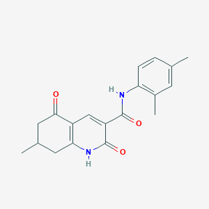 molecular formula C19H20N2O3 B5304729 N-(2,4-dimethylphenyl)-7-methyl-2,5-dioxo-1,2,5,6,7,8-hexahydroquinoline-3-carboxamide 
