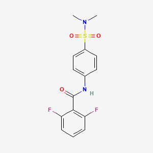 molecular formula C15H14F2N2O3S B5304791 N-[4-(dimethylsulfamoyl)phenyl]-2,6-difluorobenzamide 