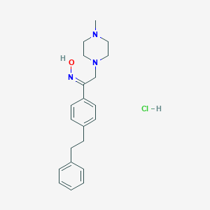 molecular formula C21H28ClN3O B053048 2-(4-Methylpiperazin-1-yl)-1-4-(2-phenylethyl)phenylethanone oxime CAS No. 122378-96-5