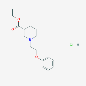 molecular formula C17H26ClNO3 B5304890 Ethyl 1-[2-(3-methylphenoxy)ethyl]piperidine-3-carboxylate;hydrochloride 