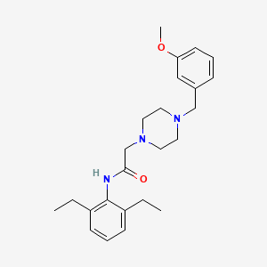 molecular formula C24H33N3O2 B5304950 N-(2,6-diethylphenyl)-2-[4-(3-methoxybenzyl)-1-piperazinyl]acetamide 