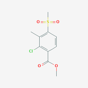 molecular formula C10H11ClO4S B053052 Methyl 2-chloro-3-methyl-4-methylsulfonylbenzoate CAS No. 120100-04-1